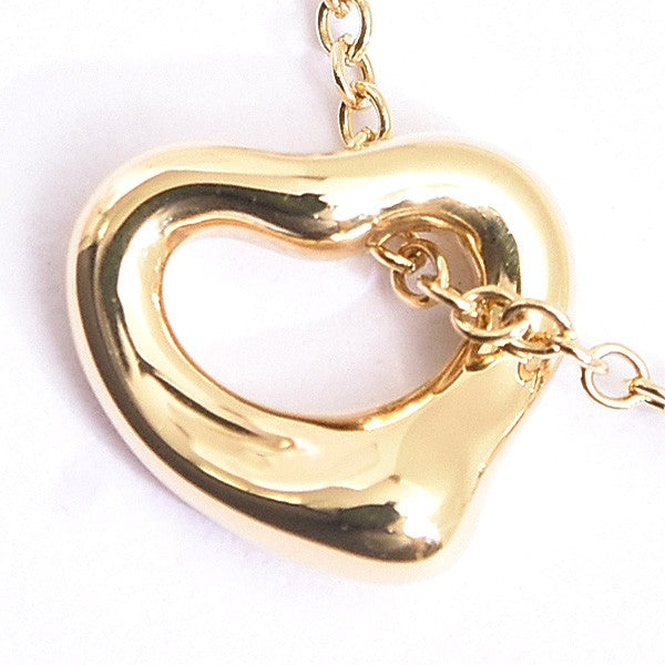 Tiffany & Co. Open Heart Pendant Necklace 7Mm Petite Yellow Gold 750Yg