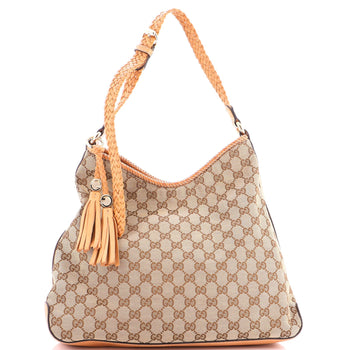 Gucci Marrakech Hobo Gg Canvas Medium