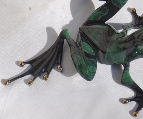 Tim Cotterill (Frogman) 9In Green Frog 303/2000 Signed 1992 Bronze