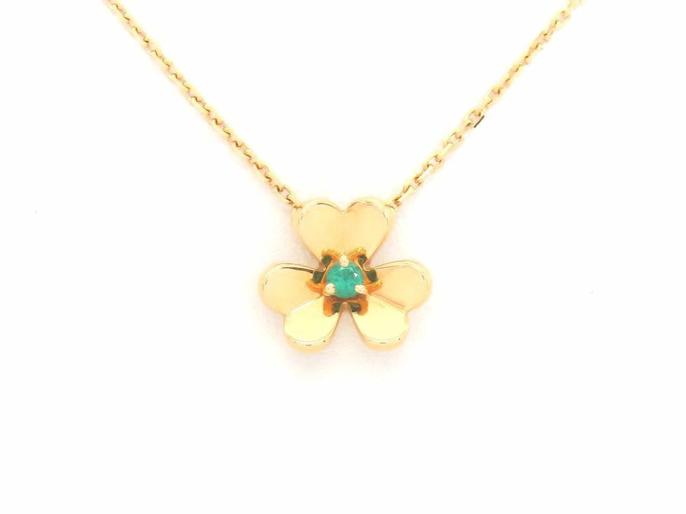 Van Cleef & Arpels Vcarp7Sb00 K18Yg 1P Emerald Frivole Pendant Mini Model