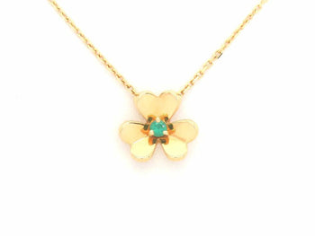 Van Cleef & Arpels Vcarp7Sb00 K18Yg 1P Emerald Frivole Pendant Mini Model
