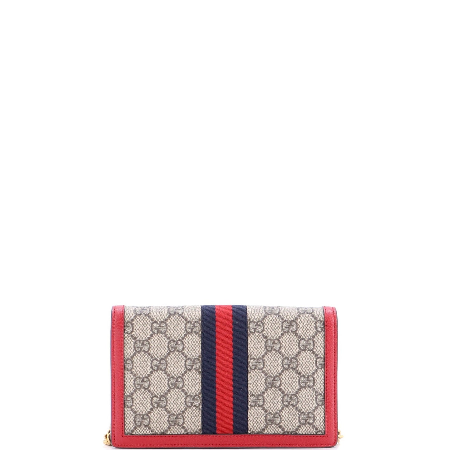 Gucci Queen Margaret Chain Wallet Gg Coated Canvas Mini
