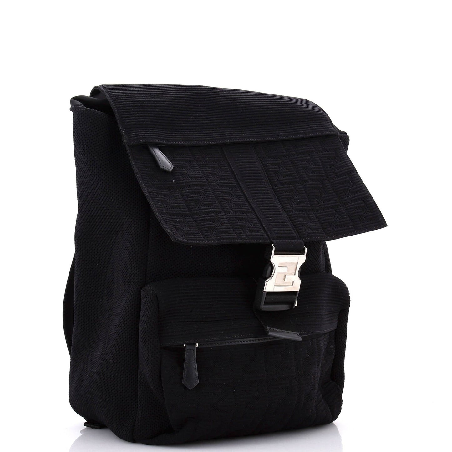 Fendi Fendiness Backpack Zucca Jacquard And Mesh Medium