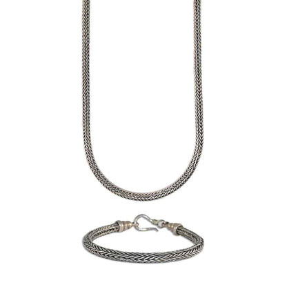 Sterling Silver Designer Style Fancy Woven