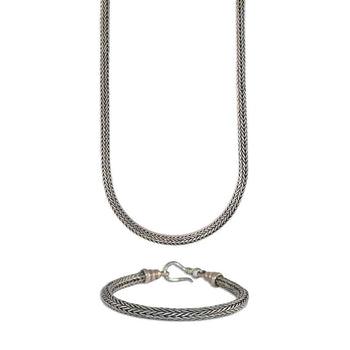 Sterling Silver Designer Style Fancy Woven