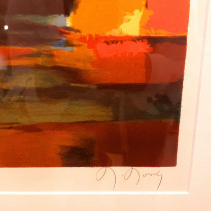Marcel Mouly "Ship Shadow" Original Lithograph On Paper Signed In Pencil Framed