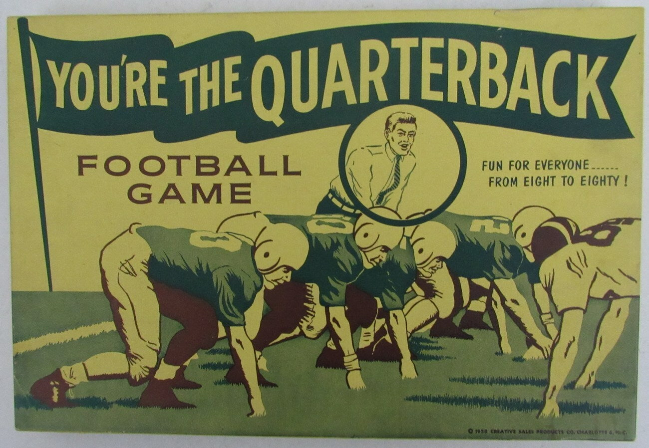 "You'Re The Quarterback" Football Board Game 1958