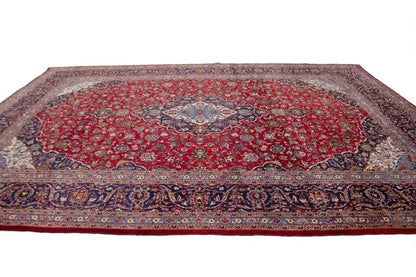 Vintage Handmade Oriental Rug Classic Floral Wool