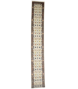 2'6X23'3 Chobi Wool Oriental Runner Rug Oversized Carpet Allover Floral Style