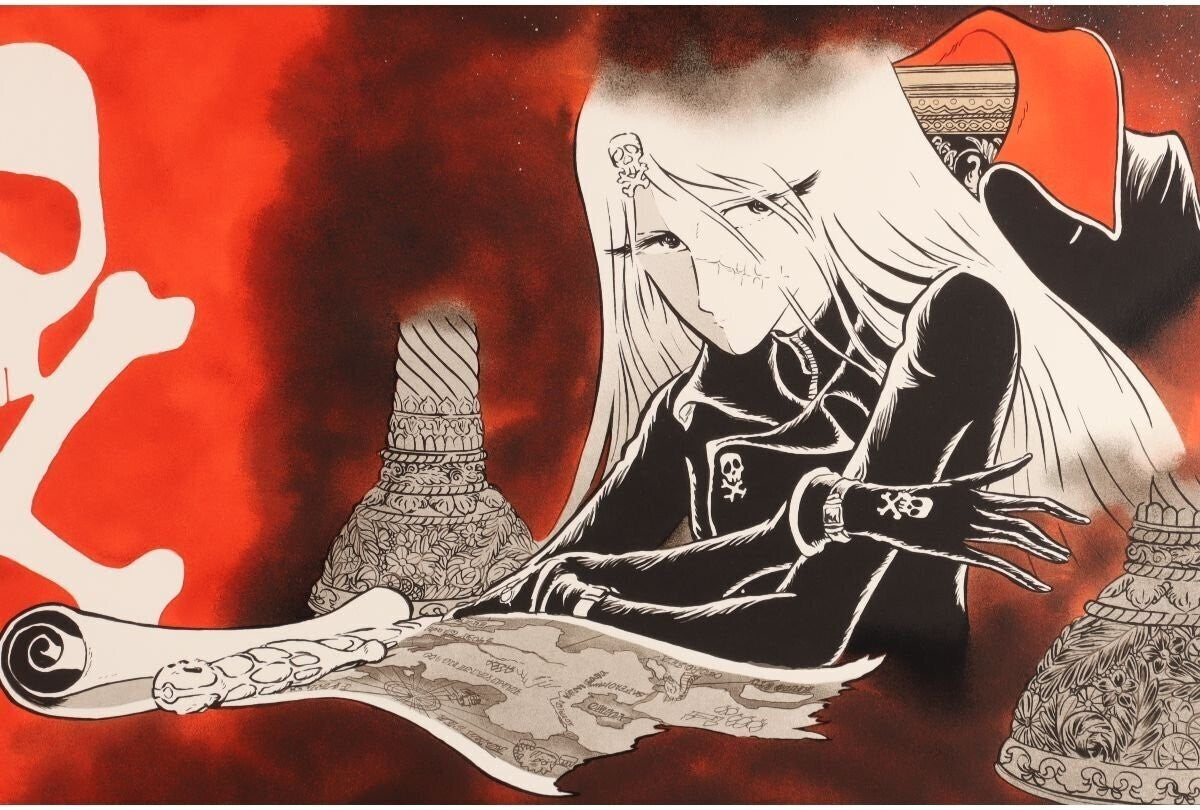 Queen Emeraldas Japanese Sf Anime Signed Original Silkscreen Print Framed