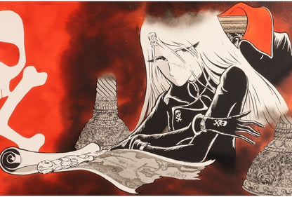 Queen Emeraldas Japanese Sf Anime Signed Original Silkscreen Print Framed