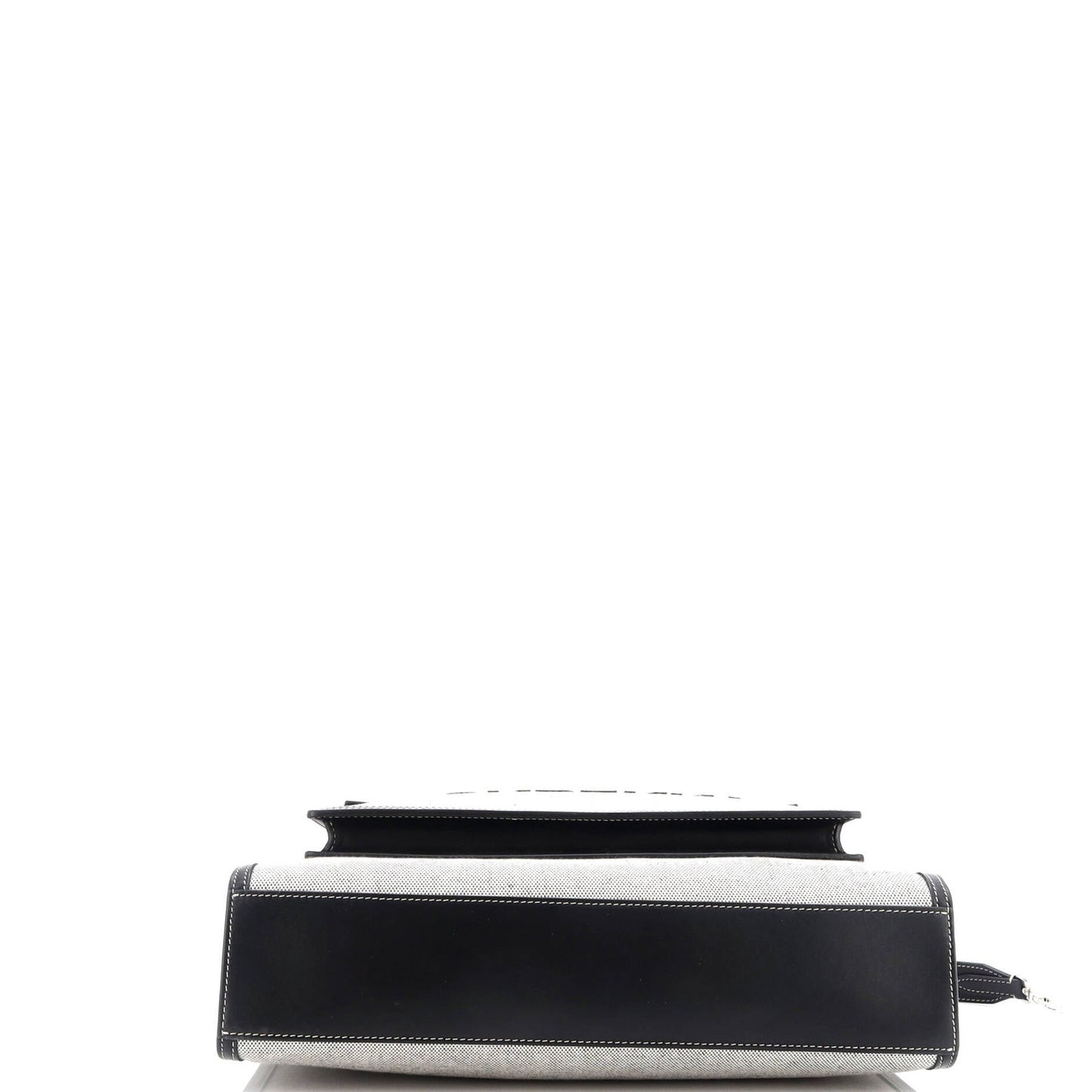 Burberry Logo Pocket Tote Canvas With Leather Medium