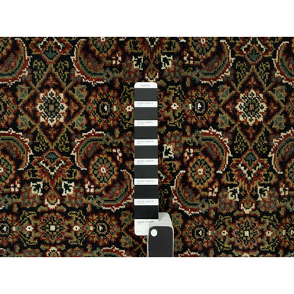 7'10"X10' Anchors Aweigh Blue Fish Pattern Herati Wool Hand Knotted Rug