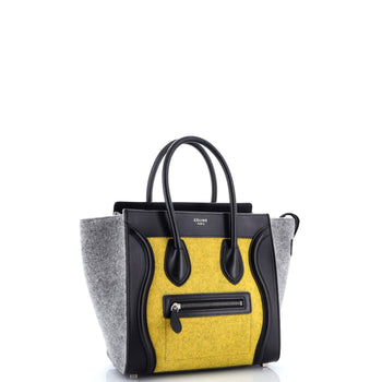 Celine Tricolor Luggage Bag Felt Micro