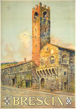 Brescia Italian Railways  Original Vintage Italian Travel Poster 1926 Alicandri