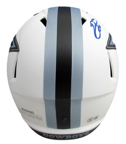 Emmitt Smith Hof Signed Cowboys Full Size Lunar