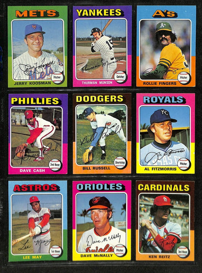 1975 Topps Baseball Complete Set (660) Aaron, Yount, Brett, Ryan 194622