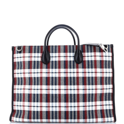 Gucci Iccug Tote Embroidered Faux Raffia Large