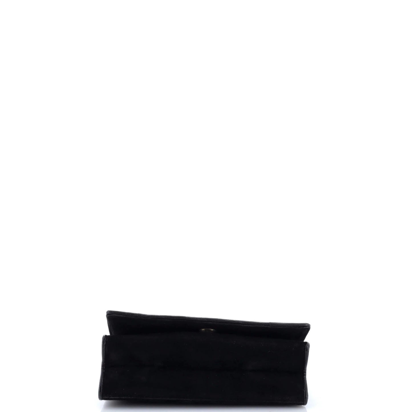 Chanel Vintage Cc Chain Full Flap Bag Quilted Suede Small