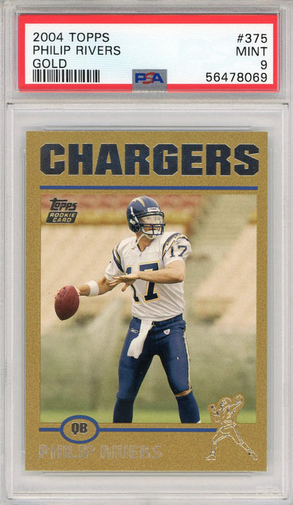 Philip Rivers 2004 Topps Gold Rookie Card #375 (Psa)