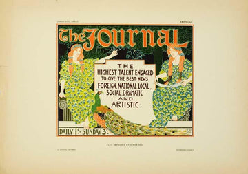 Journal By Rhead For Affiches Etrangeres 1897Original Vintage Poster