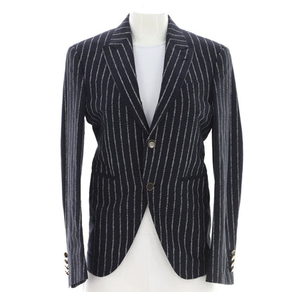 Louis Vuitton Women'S Single Breasted Blazer Pinstripe Cotton