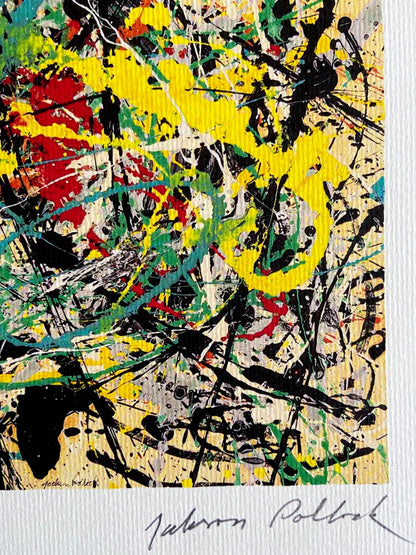 Jackson Pollock Action Painting Coa Firmata O.P. Numerata A Mano - Mark Rothko