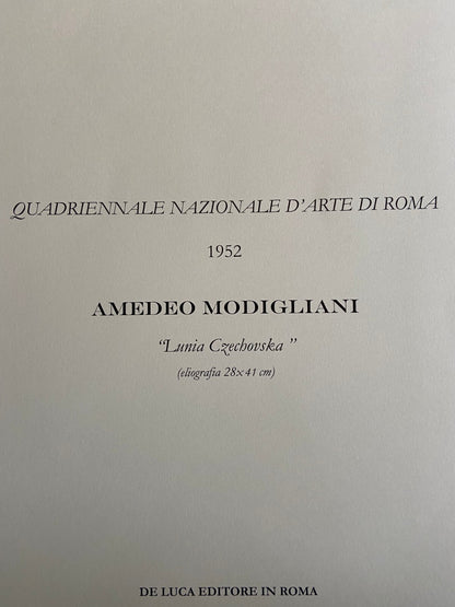 Amedeo Modigliani Lithograph 1952 Coa Signed (Alberto Giacometti)