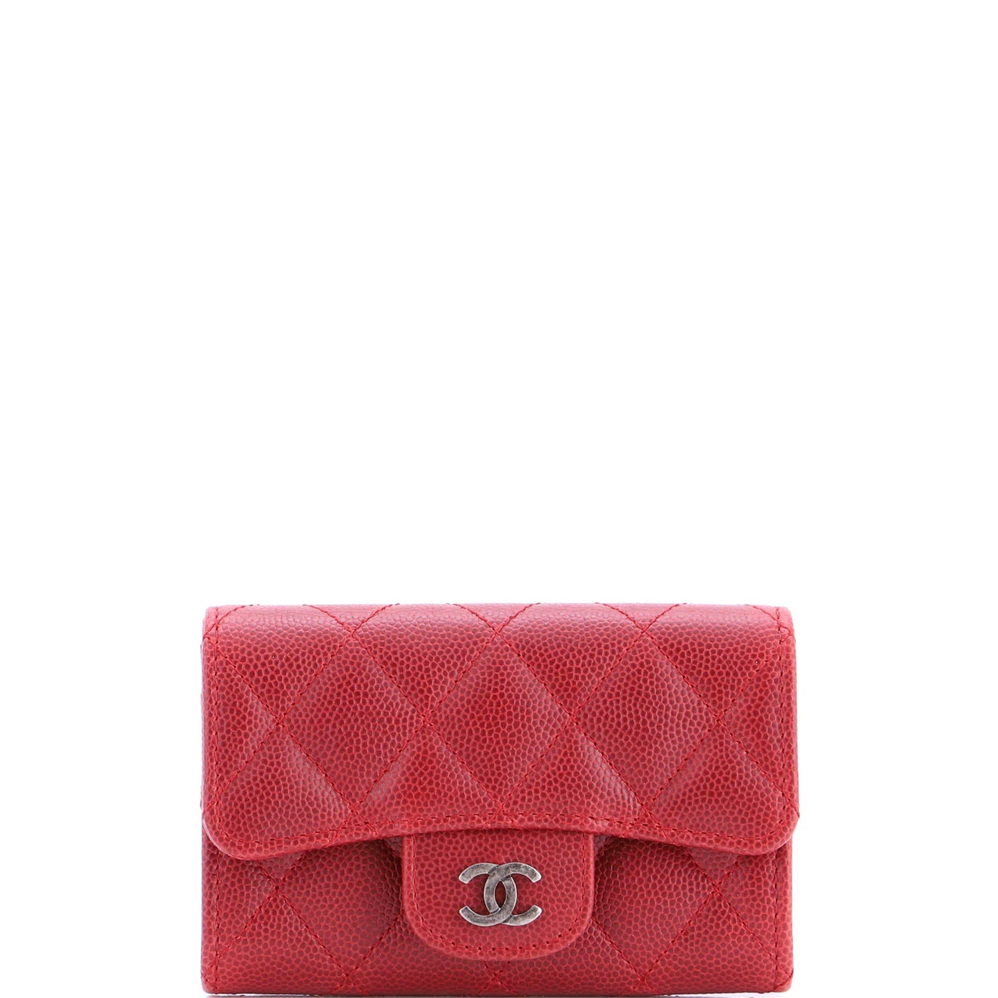 Chanel Classic Flap Card Case Quilted Caviar