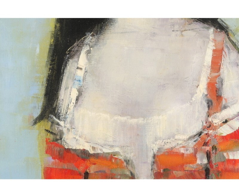 Jacques Voyet (French) Signed Original Painting Oil On Canvas Framed - Girl