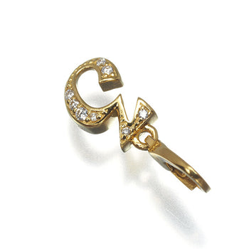 Yukizaki Pendant Nombre Putit Diamond 0.03Ct Number No.3 Charm 18K Yg