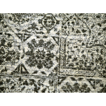 12'X12' Decorators White Hand Knotted Soft Wool Round Mamluk Dynasty Rug