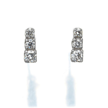 Diamond 0.07ct/0.07ct 3P Earrings 18K 750 White