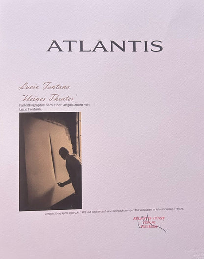Lucio Fontana Lithograph 1978 Coa Signed In Pen