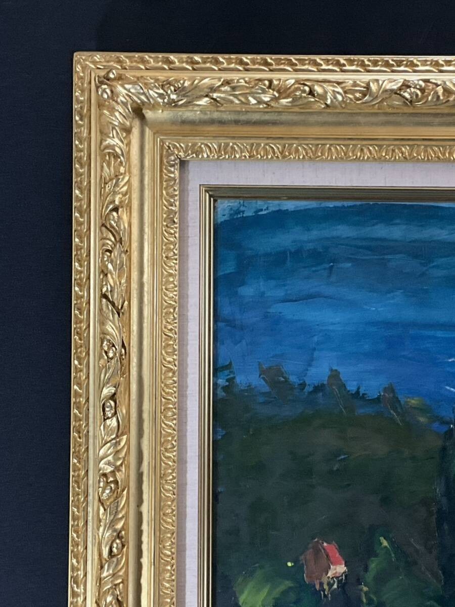 Laszlo Lidovitch The White Church Original Oil Painting Landscape Hungary