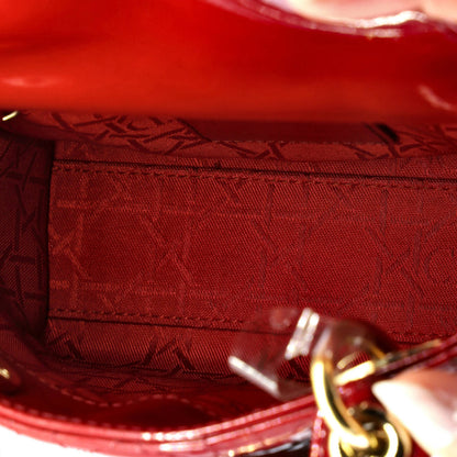 Christian Dior Lady Dior Chain Bag Cannage Quilt Patent Mini