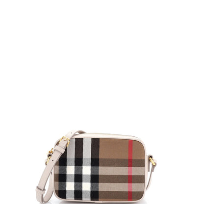 Burberry Camera Crossbody Bag Vintage Check Canvas Small