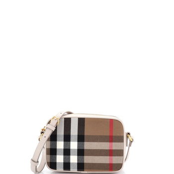 Burberry Camera Crossbody Bag Vintage Check Canvas Small