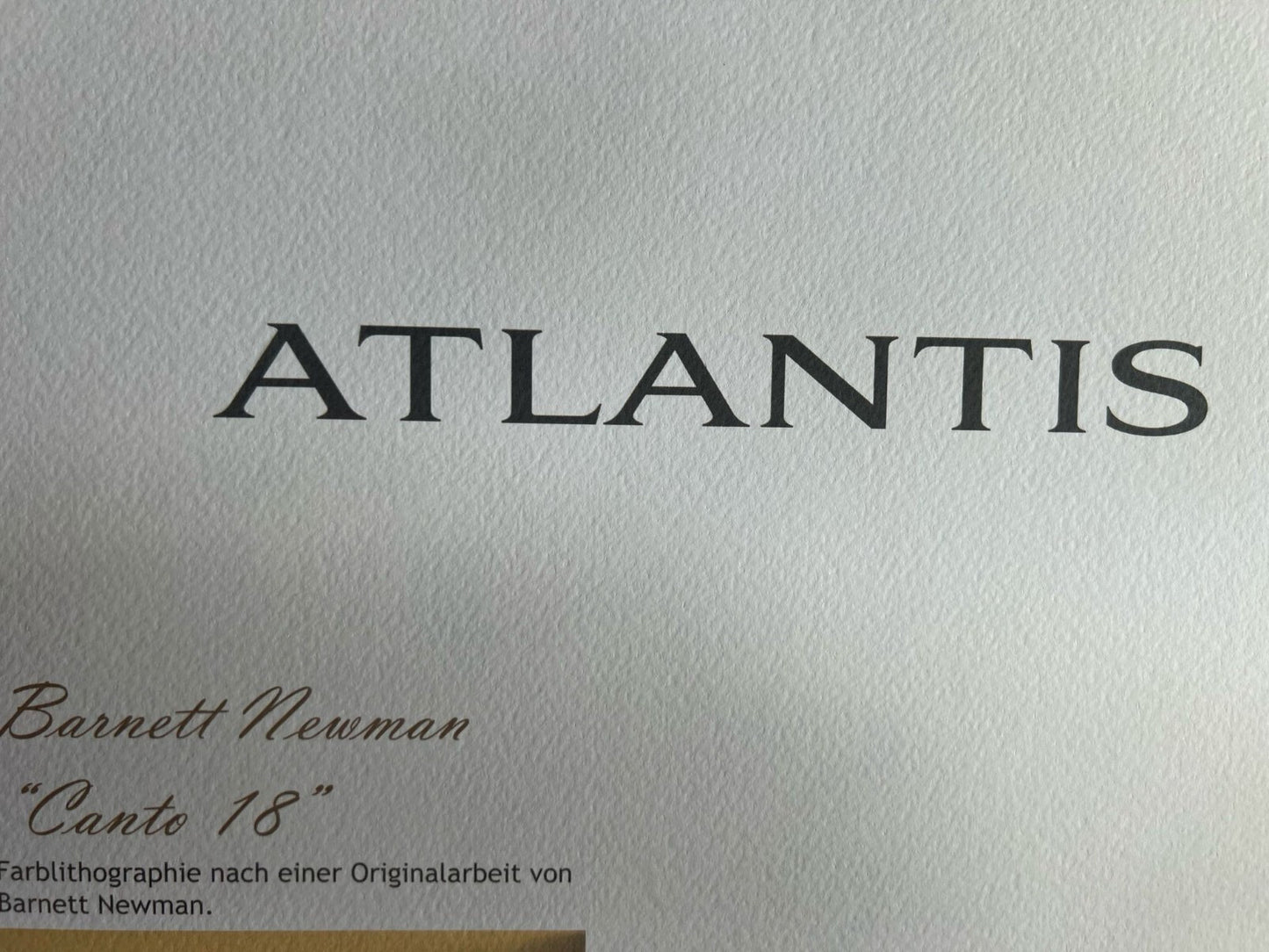 Barnett Newman Lithograph Coa Signed In Pen Numbered In Pencil