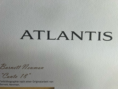 Barnett Newman Lithograph Coa Signed In Pen Numbered In Pencil