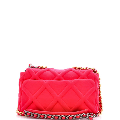 Chanel 19 Flap Bag Quilted Jersey Medium