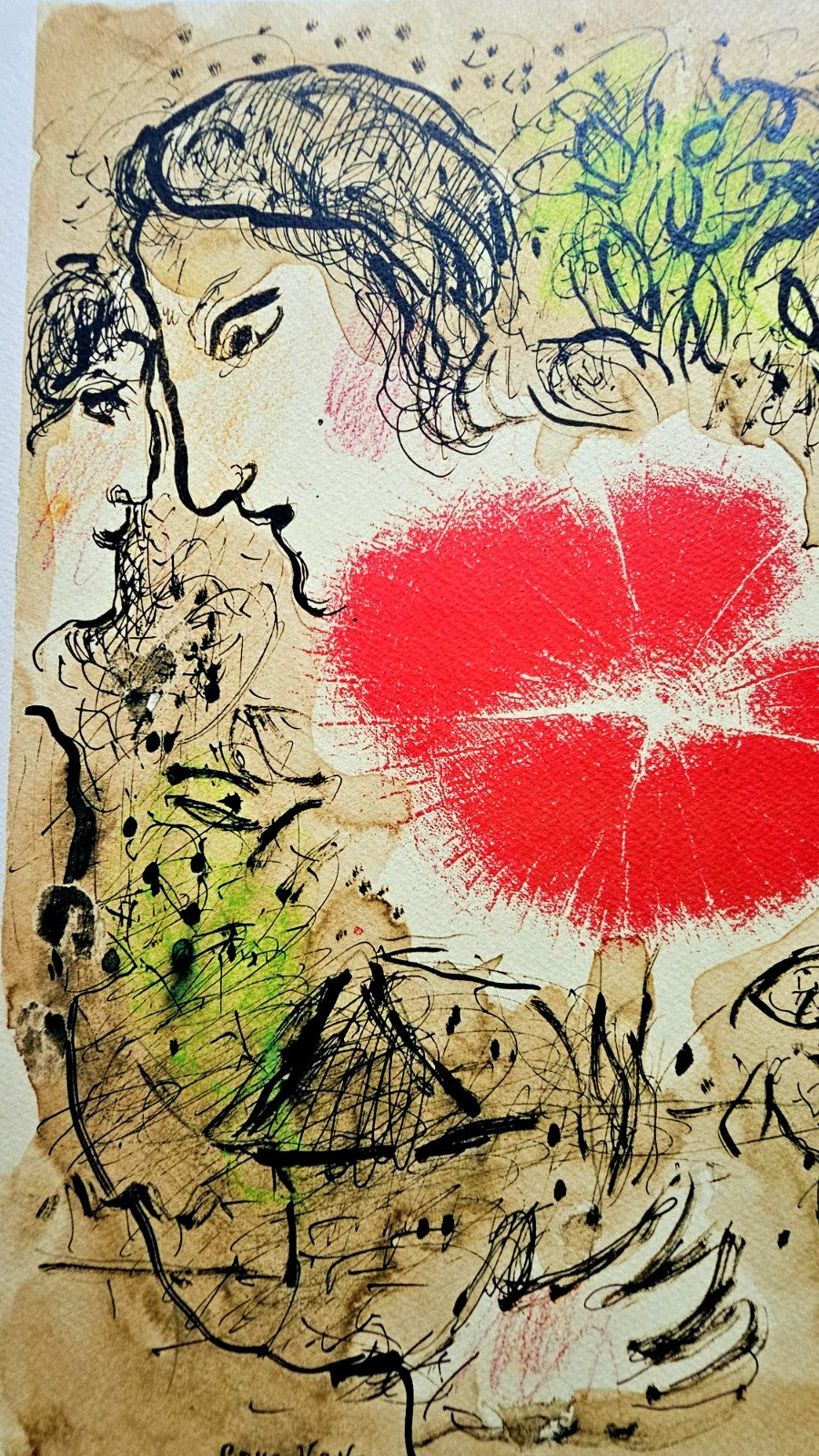 Marc Chagall Lithograph Coa Signed Hand Numbered Crayon Limited Museum