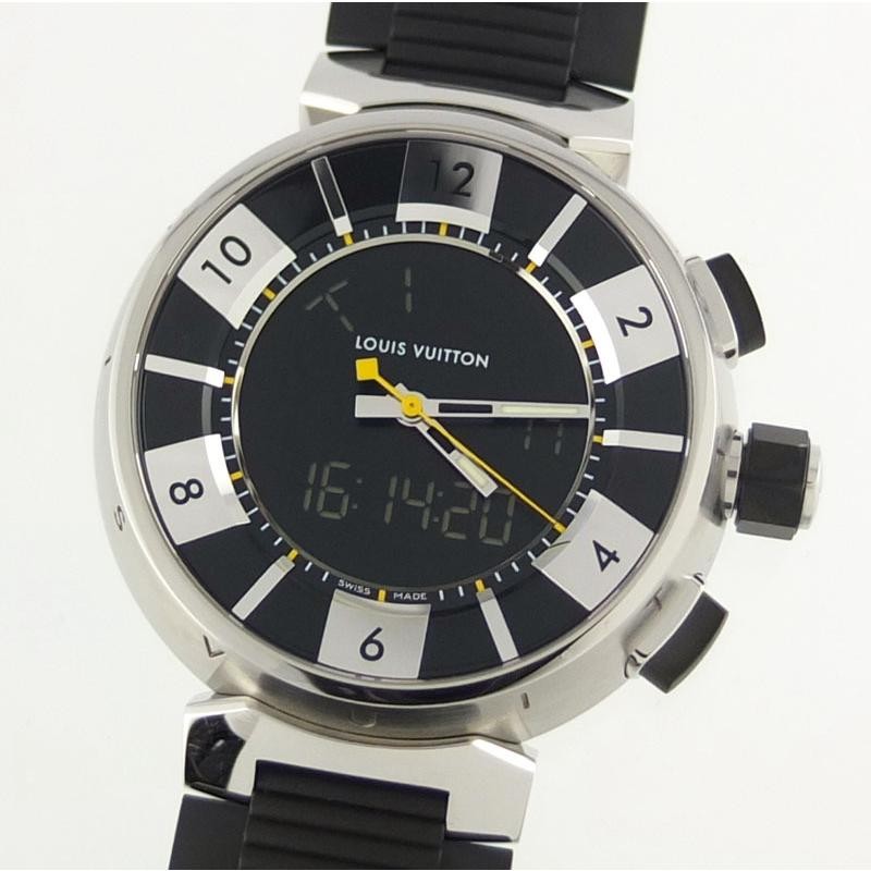LOUIS VUITTON TAMBOUR in black Q118F quartz