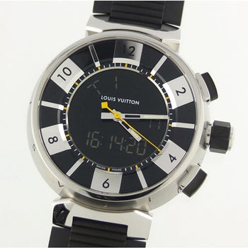 LOUIS VUITTON TAMBOUR in black Q118F quartz