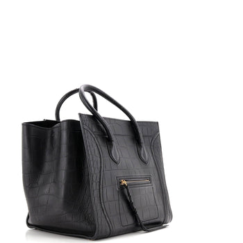 Celine Phantom Bag Crocodile Embossed Leather Medium