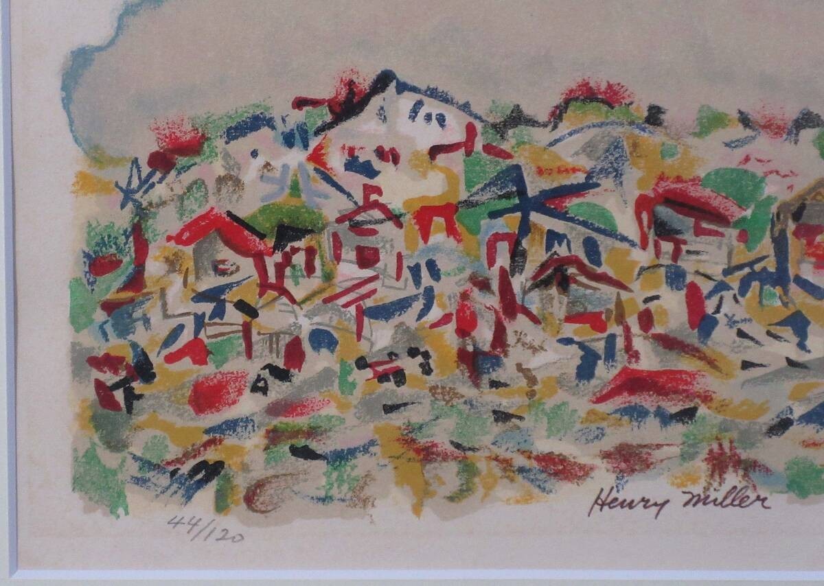Henry Miller Lithograph Landscape Art signed ED 44/ 120 Framed Collectible Print