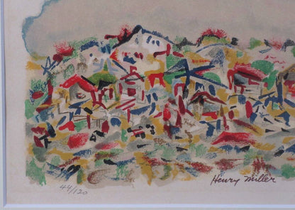 Henry Miller Lithograph Landscape Art signed ED 44/ 120 Framed Collectible Print