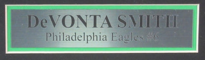 Devonta Smith Signed Green Football Jersey