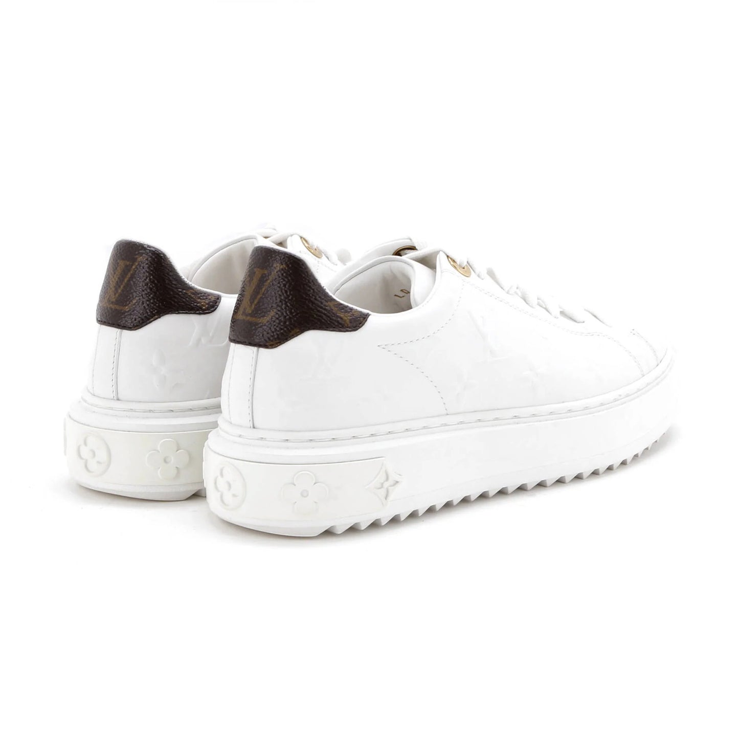 Louis Vuitton Women'S Time Out Sneakers Monogram Embossed Leather
