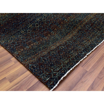 10'X10' Brown Hand Knotted Kohinoor Herrita Design Plush Wool Square Rug